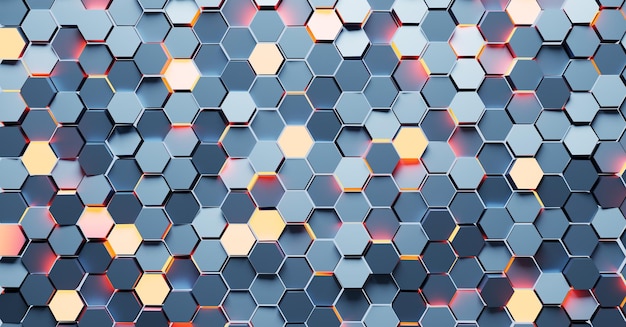 Hexagon pattern background Modern technology and network concept