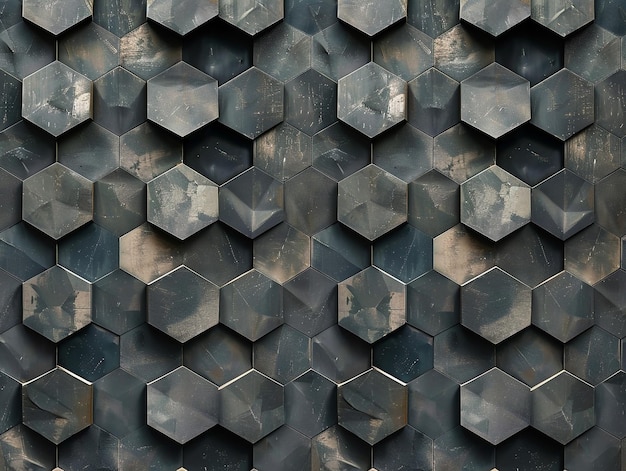 Hexagon Pattern With Dark Background