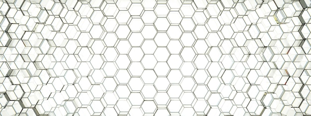 Hexagon wall 3d panoramic