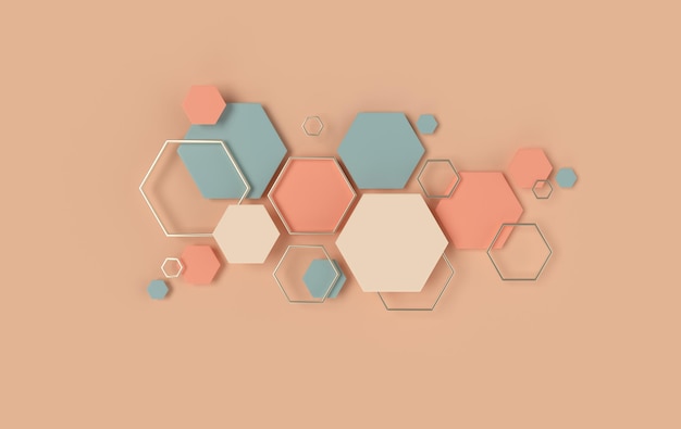 Hexagonal abstract background Modern cellular honeycomb interior wallpaper design