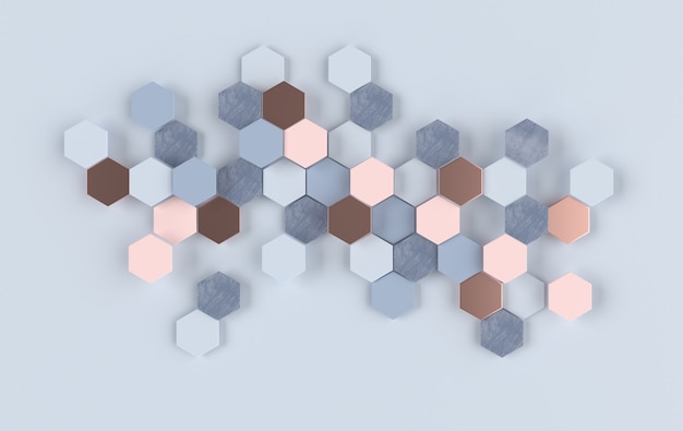 Hexagonal abstract background