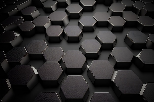 Hexagonal dark grey black texture abstract unique