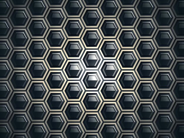 Hexagonal dark pattern background