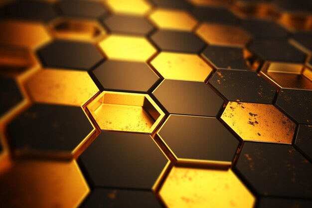 Hexagonal elegance dark background abstract hexagon wallpaper