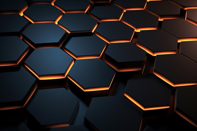 Hexagonal elegance dark background abstract hexagon wallpaper