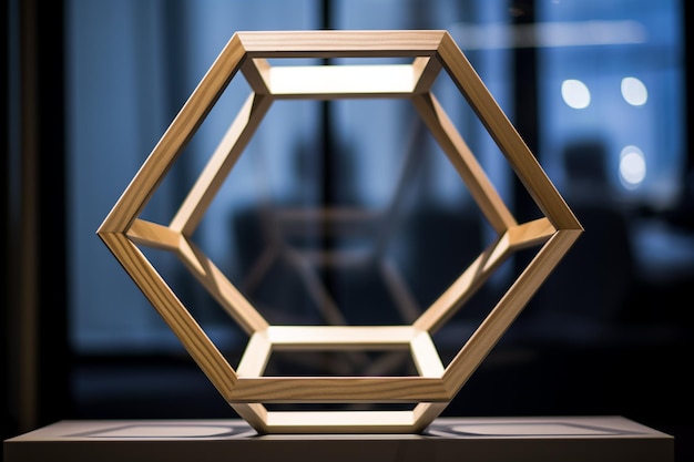 Hexagonal frame on chair