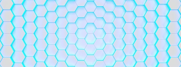 Hexagonal glowing blue medical background