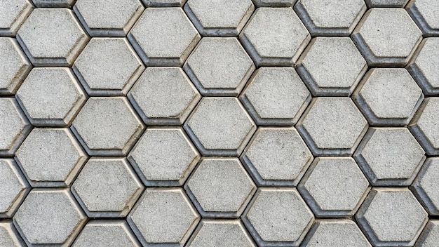 Photo hexagonal paving stones with honeycomb pattern