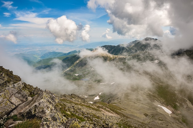 Hi-res panorama of Retezat Mountains, Romania, Europe