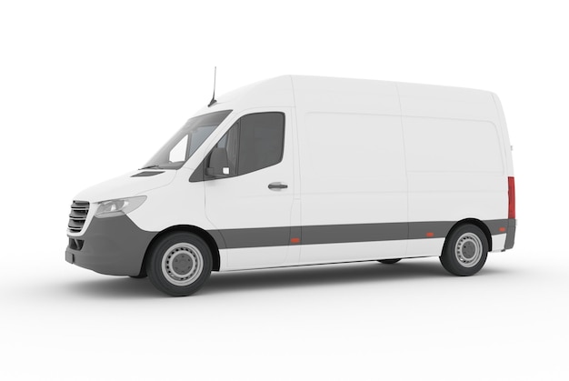 HiAce van Mockup 3D Rendering, Delivery box truck advertising mockup, Cargo Express Van Vehicle,