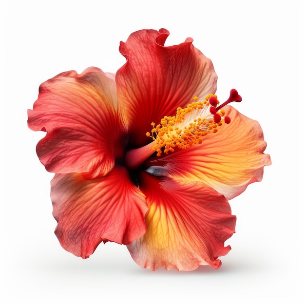 Hibiscus flower isolated Illustration AI GenerativexA