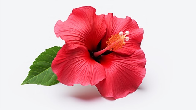 Hibiscus Flower isolated on White Background