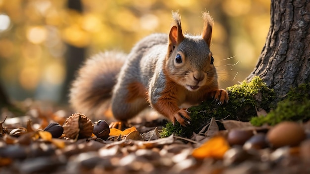 Hidden Fox Photography Closeup of gray squirrel on tree trunkEurekaKansasUnited StatesUSA