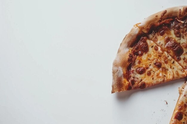 Photo high angle of pizza on plain background