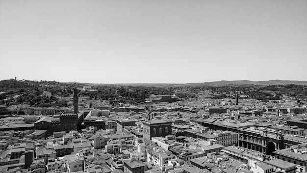 Photo high angle shot of townscape against clear sky