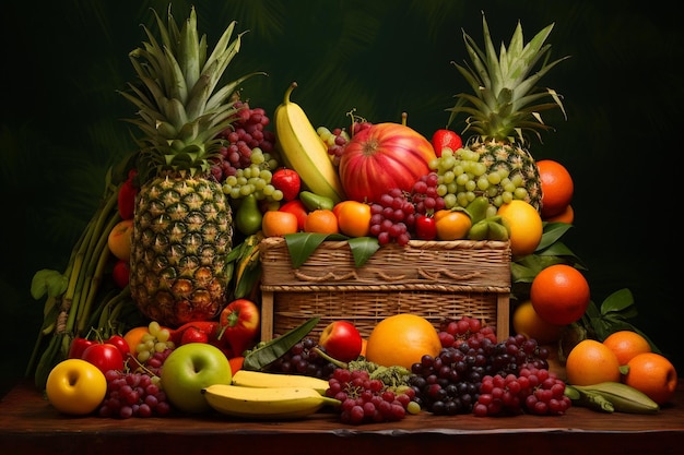 High angle table full of delicious food arrangement