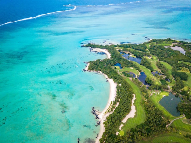 High angle view of bay