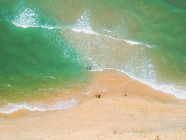 High angle view of beach