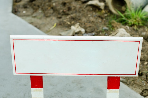 High angle view of blank sign on road