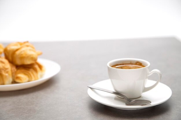 High angle view of breakfast on table