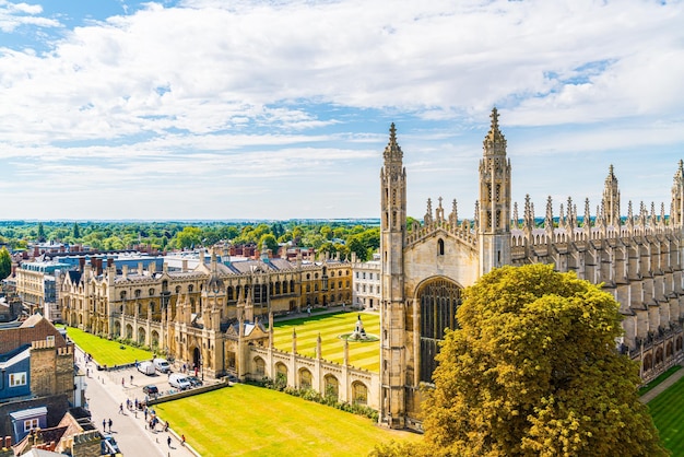 High angle view of the city of Cambridge, United Kingdom.