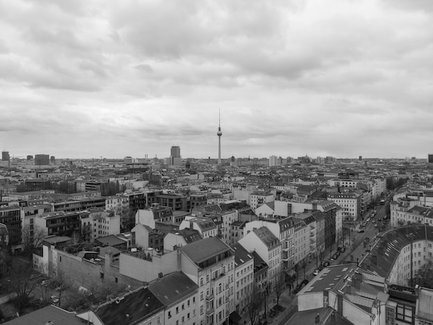 Photo high angle view of cityscape against cloudy sky