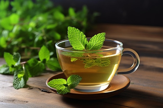 High angle view a cup of chamomile tea with sugar