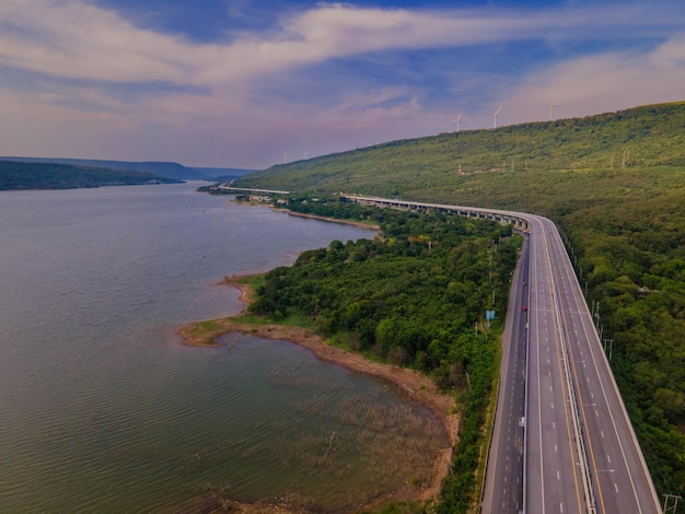 high angle view of expressway