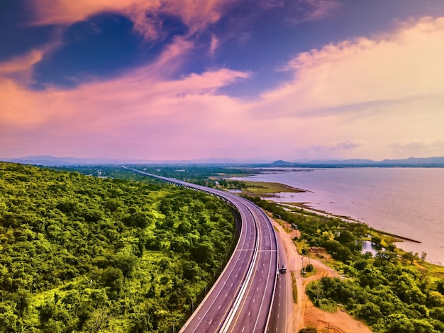 high angle view of expressway