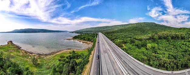 high angle view of expressway