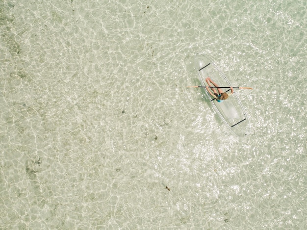 Photo high angle view of floating on water