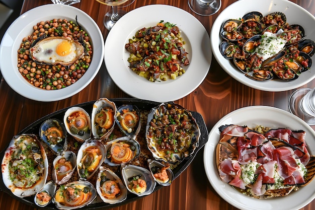 High angle view of food in bowl on table