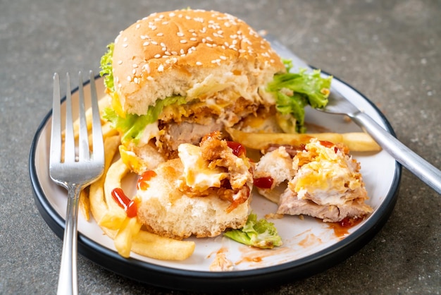 High angle view of food served in plate