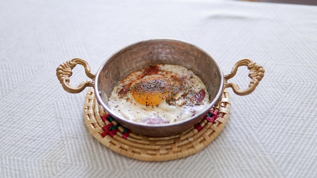 High angle view of food on table