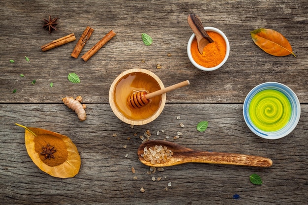 High angle view of food on table