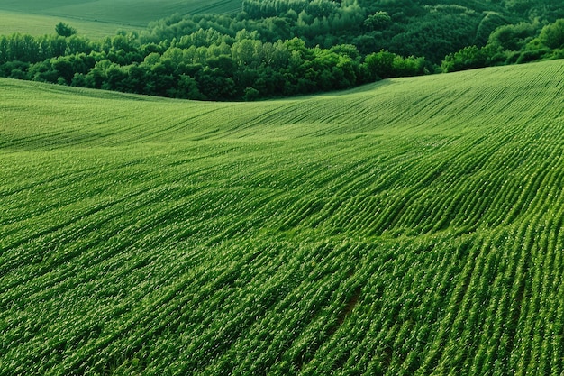 Photo high angle view of green field