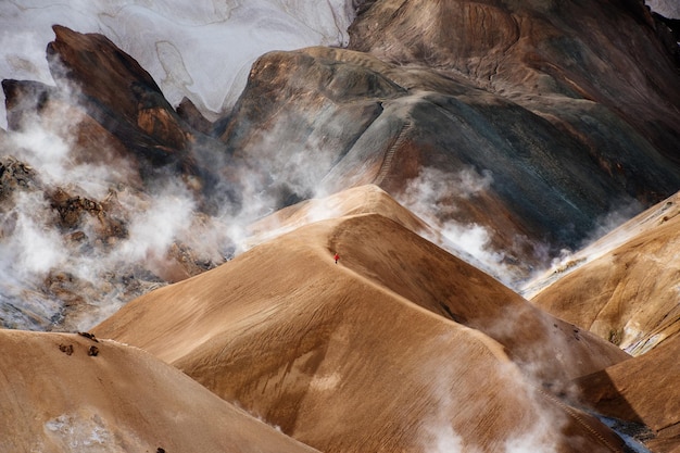 High angle view of land