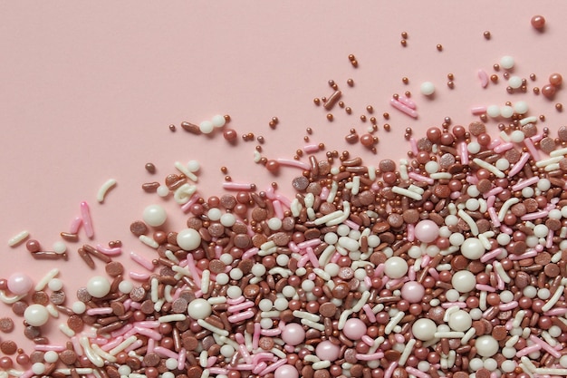 High angle view of pink flowers against gray background