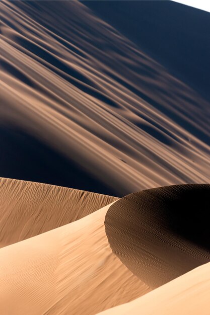 Photo high angle view of sand dunes in desert