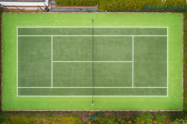 Photo high angle view of soccer field