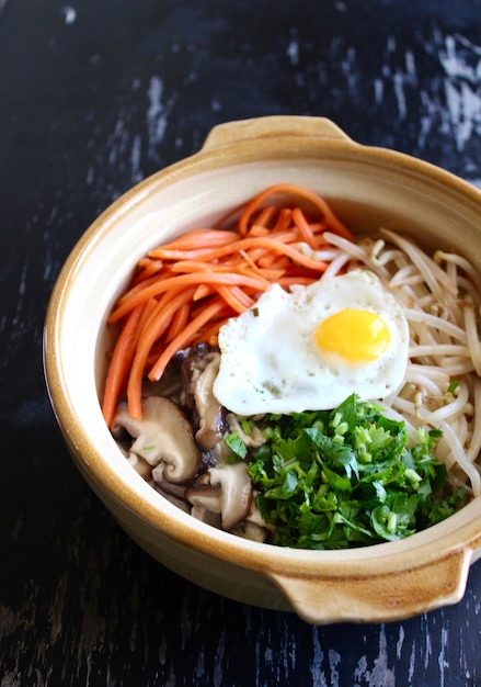 High angle view of soup in bowl