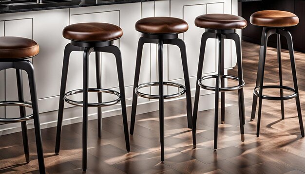 Photo high angle view of stools