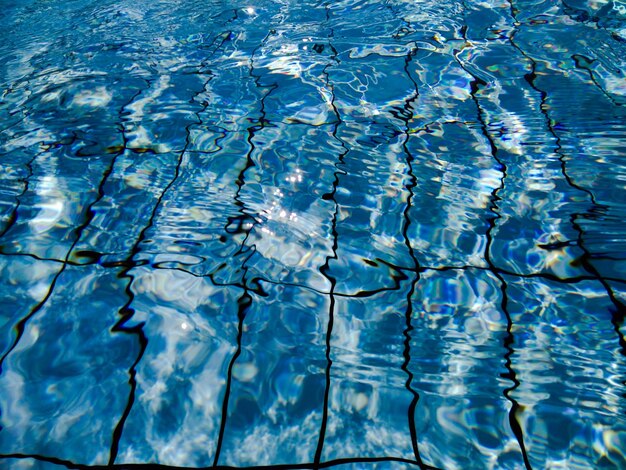 High angle view of swimming pool in sea