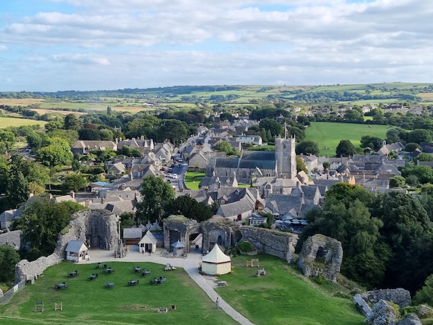 Photo high angle view of townscape against sky