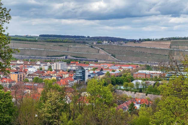 High angle view of townscape against sky