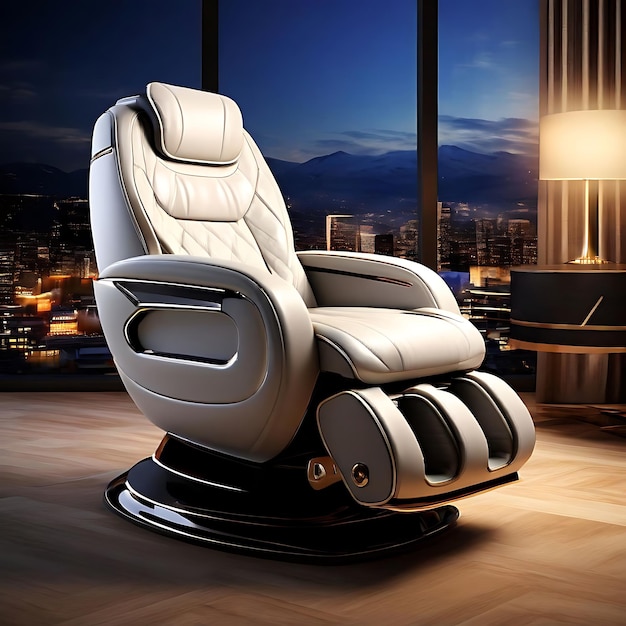 High Definition 3D Render of a Premium Massaging Chair Elegant and Sophisticated Design