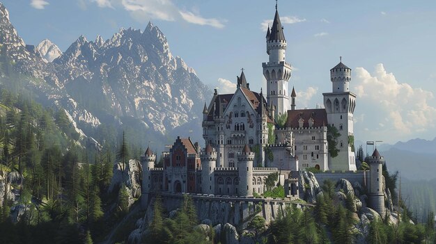 High Detail Realism 3D Fairytale Castlequot