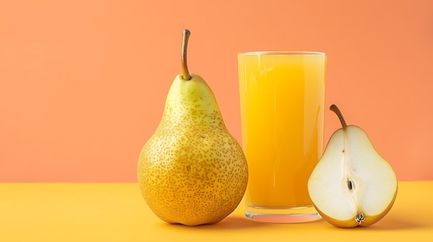 High Detailed Portrait of Pear Juice