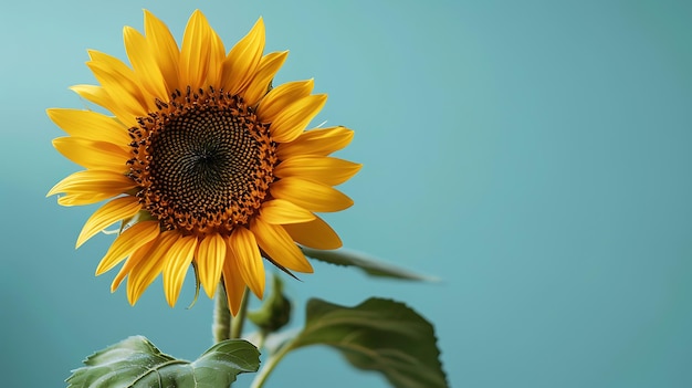 High Detailed Portrait of Sunflower Flower