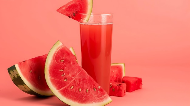 High Detailed Portrait of Watermelon Juice